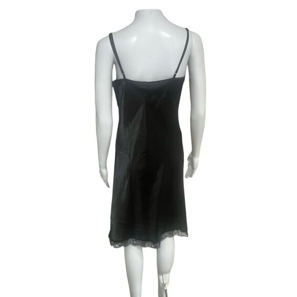 Laundry Blac Slip Dress Lace Detail Adjustable Straps Y2K Sz M Dead Stock - Picture 2 of 6